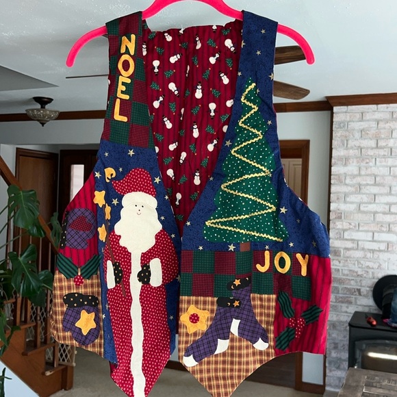 Hand Made Reversible Christmas Vest - Picture 1 of 5